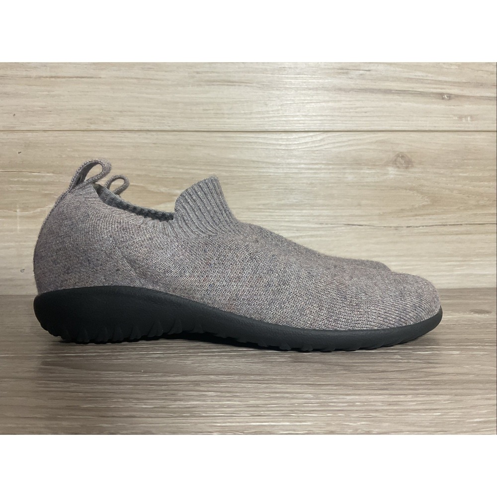 Naot Womens Nuku Vegan Slip On Sneaker Shoe Gray Knit 39 Casual Sneaker